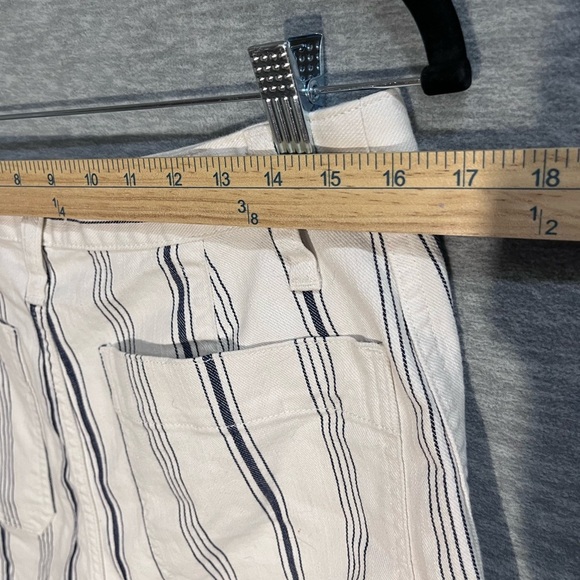 Madewell Tan and Blue Flat Front Shorts - Picture 5 of 6